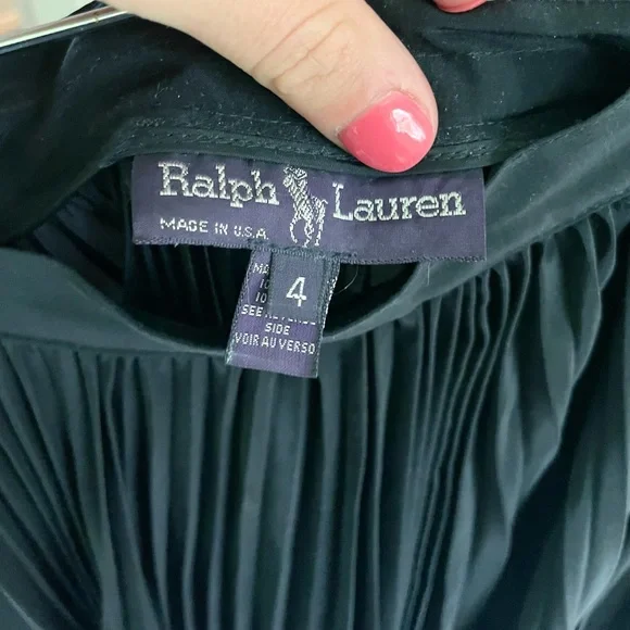 Vintage Purple Label Ralph Lauren Black Midi Skirt - Picture 3 of 5